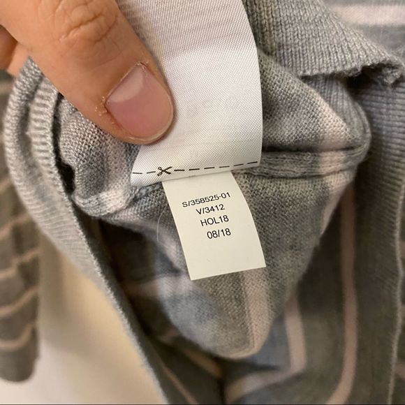 Banana Republic striped turtleneck long sleeve Merino Wool lightweight sweater-M - Picture 9 of 11